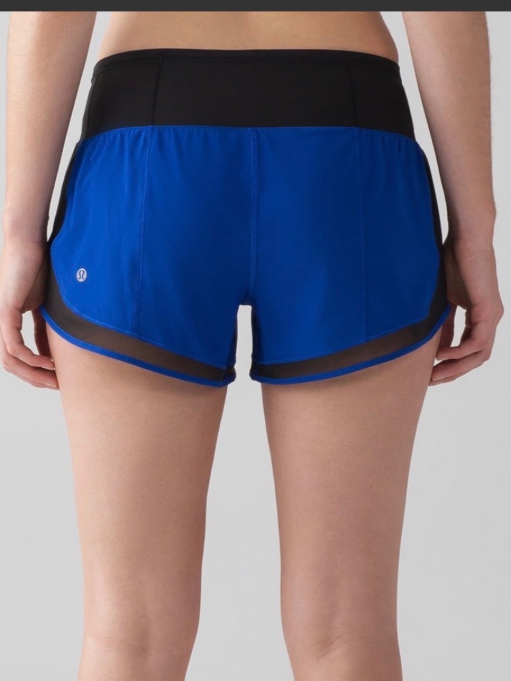 Lululemon‎ Mind Over Miles Shorts Jet Stream Black 3.5" Women's Size 8 W7ADKS C